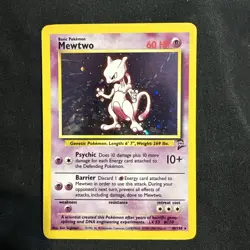 1999 Pokemon TCG Mewtwo Base Set Holo Unlimited Rare Card 10/102 Vintage - Image 1