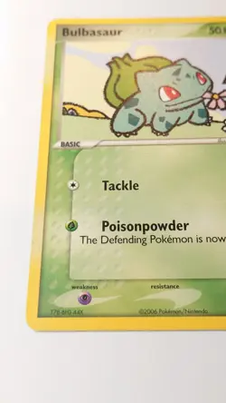 2006 Pokemon TCG Bulbasaur 45/100 EX Crystal Guardians Non Holo Mp - Image 5