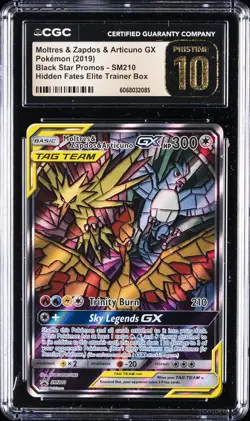 2019 POKEMON BLACK STAR PROMOS MOLTRES & ZAPDOS & ARTICUNO GX CGC 10 PERFECT - Image 1