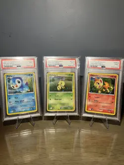 PSA 9 Pokemon TCG - Piplup, Chimchar, & Turtwig - DP Black Star Promos - Image 1
