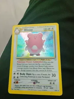 Pokemon TCG: Neo Revelation Unlimited Blissey 2/64 Holo Rare SET BREAK Damaged - Image 1