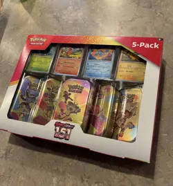 Pokemon TCG Scarlet & Violet 151 5 Mini Tin Bundle (Costco Bundle) - Image 1