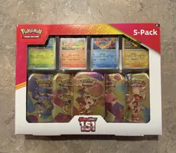 Pokemon TCG Scarlet & Violet 151 5 Mini Tin Bundle (Costco Bundle) - Image 2