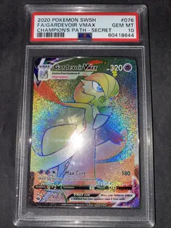 2020 Pokemon Champion's Path Gardevoir VMax 076/073 PSA GRADED 10 RAINBOW Secret - Image 1