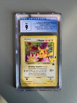 CGC 9 MINT Birthday Pikachu Celebrations Classic Collection #24 Pokemon TCG - Image 1