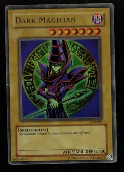 Dark Magician LOB-005 Heavily Played Ultra Rare Holo Original Unlimited Yugioh - Image 1