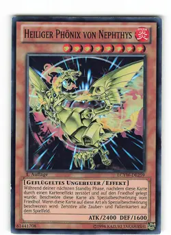 Yugioh HEILIGER PHONIX VON NEPHTHYS , lcyw-de259 Super Rare deutsch Exc 1st - Image 1