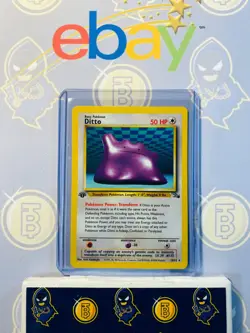 Ditto 18/62 1st Edition NM Near Mint 1999 Pokemon Card Non-Holo Rare - Image 1
