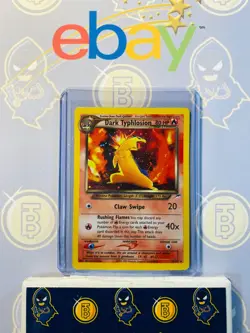 Dark Typhlosion 10/105 MP Played Neo Destiny Pokemon Card Holo Rare Holofoil - Image 1