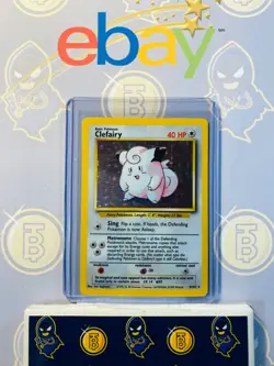 Clefairy 5/102 MP/LP Lightly Played Base Set 1999 Pokemon Card Holo Rare - Image 1
