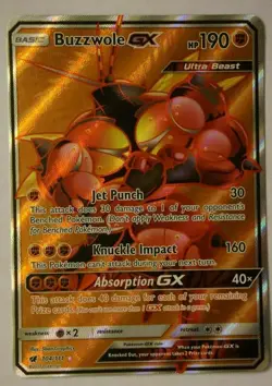 Pokemon Crimson Invasion Buzzwole GX 104/111 Full Art Ultra Rare Pokemon Card - Image 1