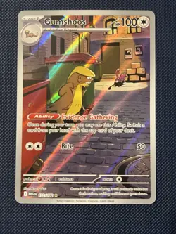 Gumshoos Illustration Rare 153/132 Mega Evolution Pokemon TCG Near Mint Card NM - Image 1