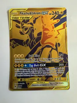 Pokemon TCG Pikachu & Zekrom GX Sun & Moon SM248 Holo Promo Card - Image 1