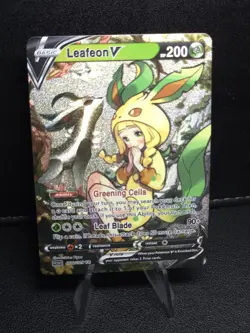 Pokemon Lillie Leafeon V Waifu Cute Doujin Ultra Rare Foil ACG Art Card - NM - Image 3