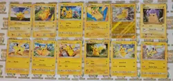 Lot of 12 Pikachu Mix Cards Pokemon Cards Reverse &Regular - Image 1
