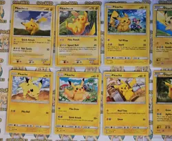 Lot of 12 Pikachu Mix Cards Pokemon Cards Reverse &Regular - Image 2