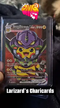 Evangelion Pikachu | Radiant Cosplay Pikachu Pokemon Cards | #14 | Read Descr. - Image 3