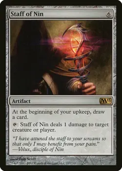 Staff of Nin Magic 2013 / M13 NM Artifact Rare MAGIC GATHERING CARD ABUGames - Image 1