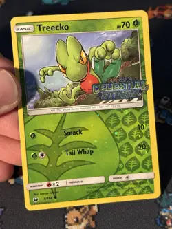 Pokemon Cards Treecko 8/64 Cosmos Reverse Holo Celestial Storm STAMPED - (MP) - Image 2