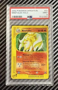 2002 Pokemon Expedition # 21 Ninetales Holo PSA 9 Card MINT! Rare Free Shipping! - Image 1