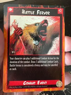 Rage CCG Battle Fervor Combat Card Rare Hard To Find Deck Staple! Amazon - Image 1
