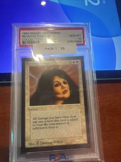 1993 Magic: The Gathering Reverse Damage PSA 10 CE - Image 1