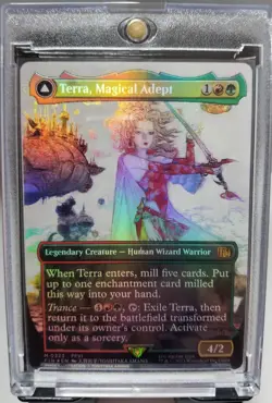 Magic the Gathering Terra Magical Adept #323 Borderless FOIL Final Fantasy NM - Image 1