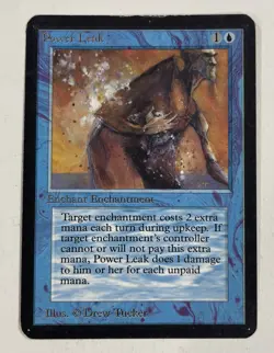 Power Leak Alpha MP Moderate Play MTG Magic The Gathering - Image 1