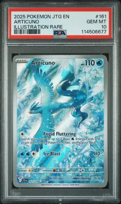 2025 POKEMON JTG EN-JOURNEY TOGETHER ILLUSTRATION RARE #161 ARTICUNO PSA 10 - Image 1
