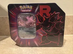 Pokemon TCG Destined Rivals Team Rocket Tin (Nidoking ex) - Sealed New - Image 1