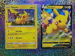 Pokemon TCG: General Mills Holo Promo SWSH039 Pikachu; Promo SWSH061 Pikachu V - Image 1