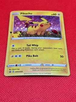 Pokemon Tcg Pikachu(Holo Bleed) SWSH039 Sequin Holo Promo - Image 2