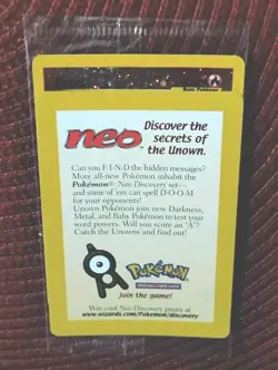Entei #34 Reverse Holo 2001 Pokemon Neo Discovery Black Star PROMO NEW SEALED!!! - Image 1