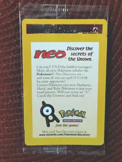 Entei #34 Reverse Holo 2001 Pokemon Neo Discovery Black Star PROMO NEW SEALED!!! - Image 2