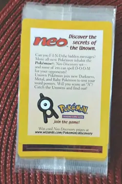 Entei #34 Reverse Holo 2001 Pokemon Neo Discovery Black Star PROMO NEW SEALED!!! - Image 5