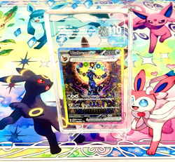 2025 Pokemon UMBREON EX 161/131 SIR Prismatic Evolutions - TAG 10 (965/1000) PSA - Image 1