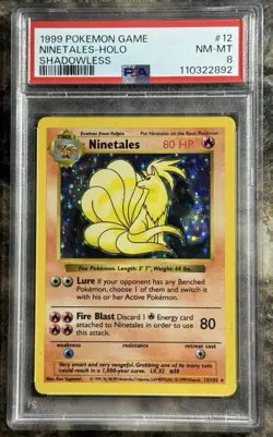 Pokemon Ninetales Holo Rare Shadowless 1999 Graded PSA 8 - Image 1