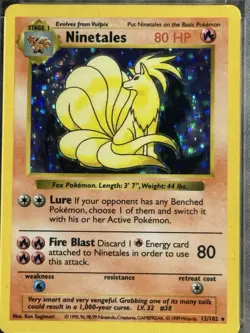 Pokemon Ninetales Holo Rare Shadowless 1999 Graded PSA 8 - Image 4
