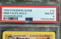 Pokemon Ninetales Holo Rare Shadowless 1999 Graded PSA 8 - Image 5