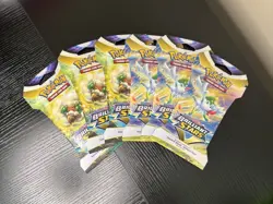 Pokemon TCG Sword & Shield Brilliant Stars Sleeved Booster Pack Lot Of 6 Sealed - Image 1