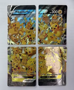 COMPLETE SET HOLO FULL ART Pikachu V-Union 2021 Pokemon Celebrations Promo Eng - Image 1