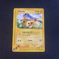 Pikachu 124/165 non-holo Expedition Base Set Pokemon TCG MP - Image 1