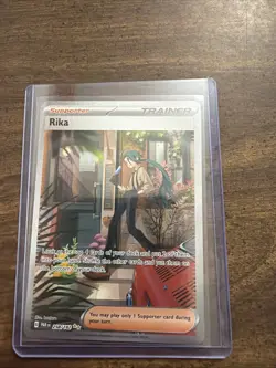 Pokemon TCG Rika 258 Paradox Rift Trainer Special Illustration Card 258/182 Par - Image 1