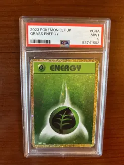 Pokemon TCG 2023 CLF Japanese Holo Grass Energy PSA 9 Graded Collectors Card - Image 2