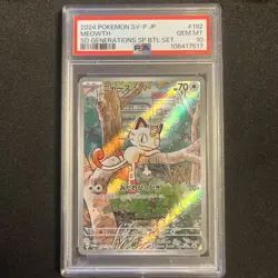 Meowth 192/Sv-p PSA 10 Pokemon Promo Card 2024 Japanese Start Deck Generations - Image 1