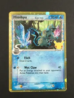 Mimikyu Delta Species BLACK STAR PROMO card COSMOS HOLO SWSH136 Pokemon NM - Image 1