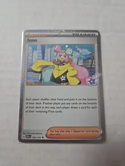 Pokemon - Iono - Cosmos Foil - Promo Card - Stamped - 185/193 - Image 1