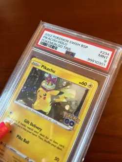 Pokemon TCG 2022 Pokemon Go Pikachu Holo PSA 9 Black Star Promo Collectors Card - Image 4