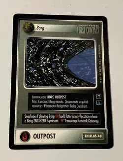Star Trek CCG Facilities Borg Outpost Black Boarder Card - Image 1