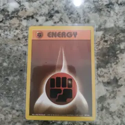 1st Edition Fighting Energy Pokemon Card 97/102 - Image 1